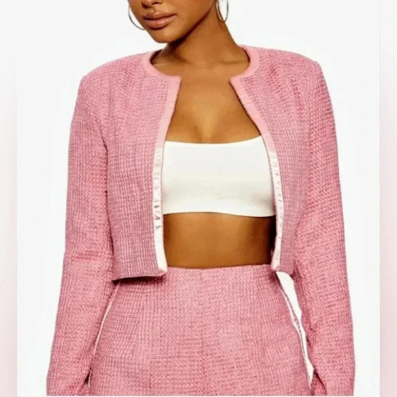 NAKED WARDROBE TWEED BLAZER AND SHORTS SET. - Picture 2 of 9